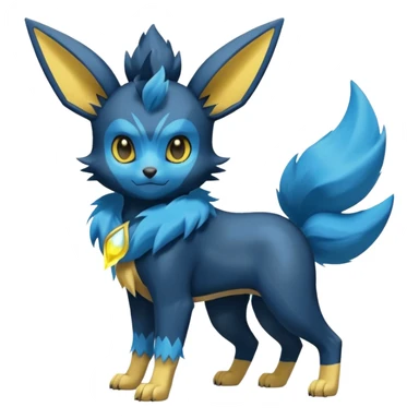 Eevee-Luxray-Luxio-fusion-hybrid-animal-Fakémon-Pokémon-creature sticker