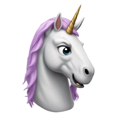 A cranky unicorn sticker