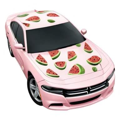 Watermelons Dodge Charger modern sticker
