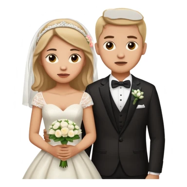 confused newlywed couple sticker