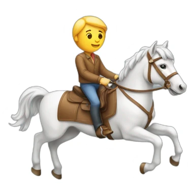 Un humain sur un cheval sticker