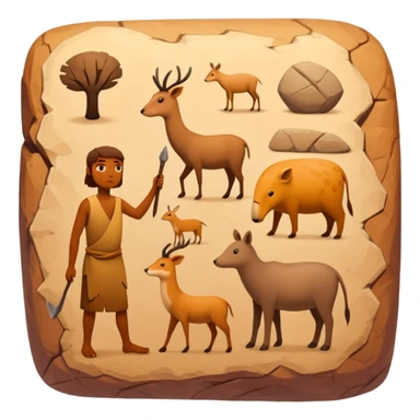 stone age cave art sticker