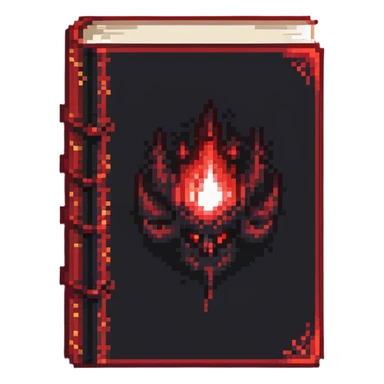 red cursed book with dark aura sticker