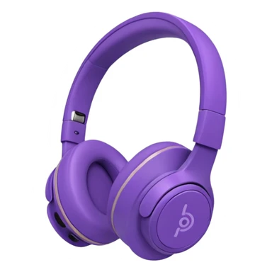 Purple wireless earbuds that wrap over the ear sticker