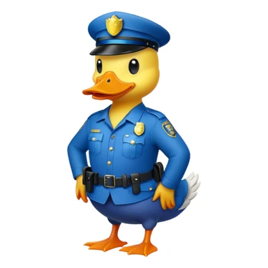 Police duck full body sticker