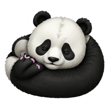 panda sleeping emoji with ZZZ above the head sticker