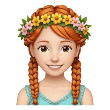 receptionist face braided ginger sticker