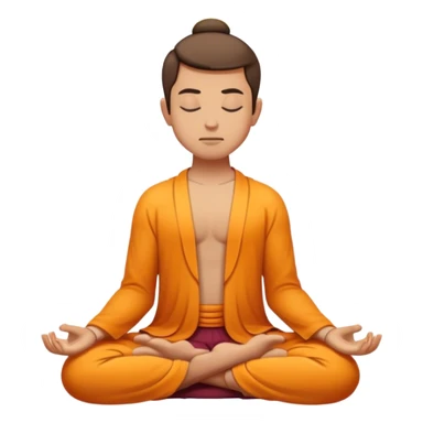 meditating sticker
