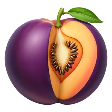 Peach with eggplant in it sticker