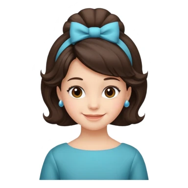 brunet kid with Bouffant sticker