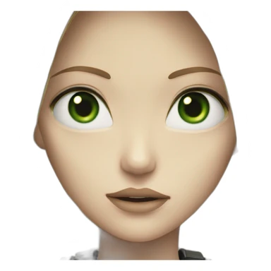 Alita battle angel blonde and green eyes sticker