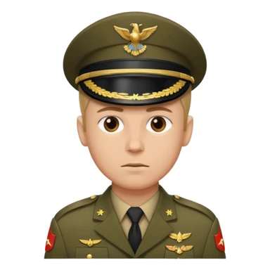 Quiero un 👮🏻‍♂️ pero uniformado de soldado sticker