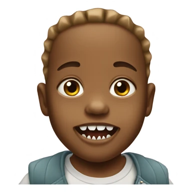 Baby with shark teeth sticker