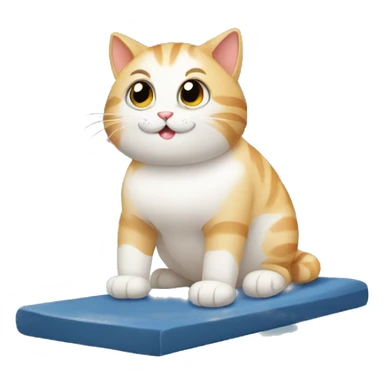 cat at the gym sticker