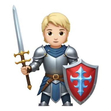  a knight wielding magic sword sticker