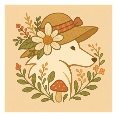 Give the Overwolf logo a cute cottagecore makeover sticker