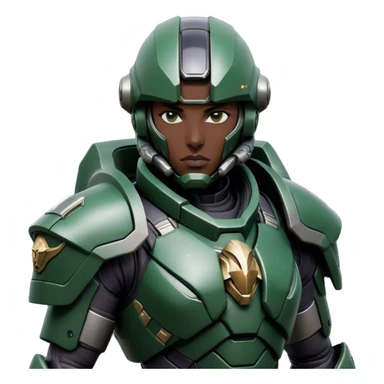 Cinematic Realistic StarCraft Terran Marine Portrait, head tilted epicly and inquisitively, showcasing a commanding presence and battle-hardened spirit. His steely gaze, set against intricately engineered tactical armor in dark green and grey, is rendered with lifelike clarity and dramatic lighting, high shine, epic and awe-inspiring, embodying the futuristic valor of a Terran warrior. sticker