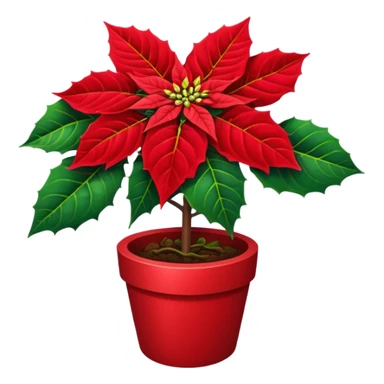 Poinsettia emoji sticker