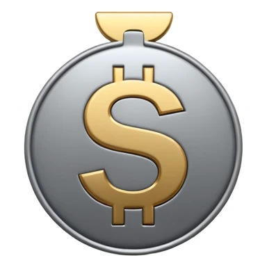 grey round dollar $ sign emoji sticker