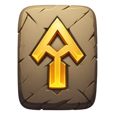 glowing rune stone sticker