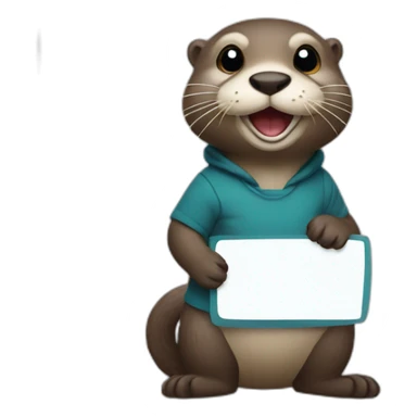 otter holding a sign that says "statsig" sticker