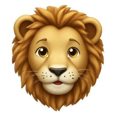 Cute lion with kiss sticker