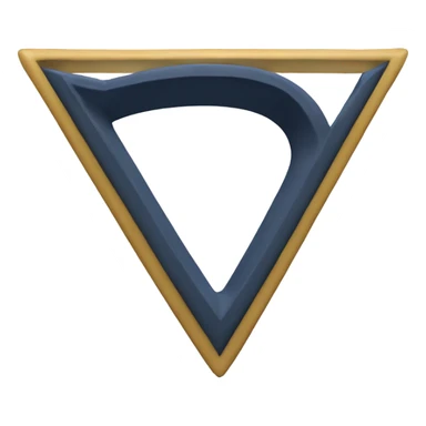 delta minuscule greek letter in 3D sticker