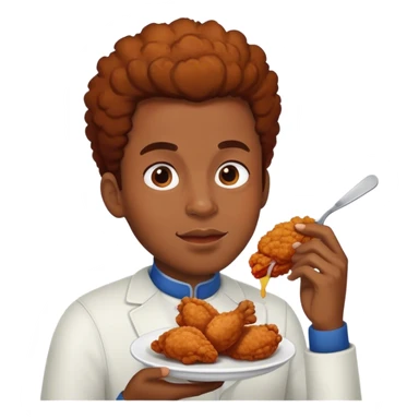 make a black person eating fried chicken sticker