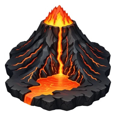 Volcano Planet, lava rivers and erupting peaks.
 sticker