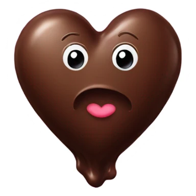 one heart shaped chocolate truffle sticker