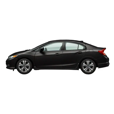 Black Honda civic 4d sticker