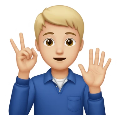 Frat boy flicking his hand up and down sticker