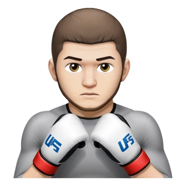 Khabib Nurmagomedov in ufs gloves sticker
