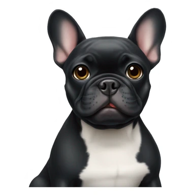 black french bulldog sticker