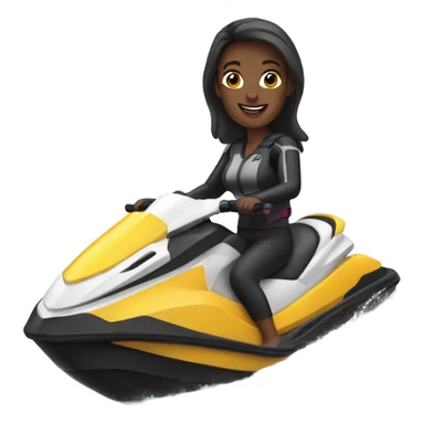 woman on jetski  sticker