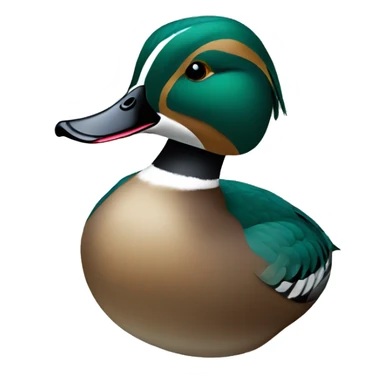 Male green wing teal duck sticker