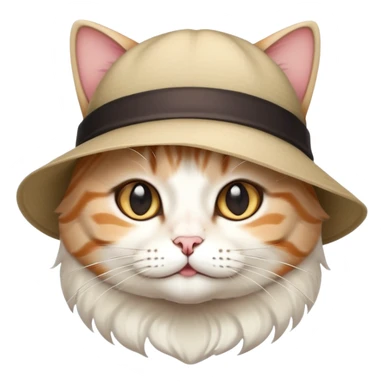 Cat in hat anime style sticker