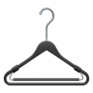 one black clothed clothing hanger sticker