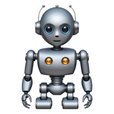 I want atom from reel steel that has gray body with black screen and blue eyes  form the screen and a brown top a  robot his face is the screen  sticker