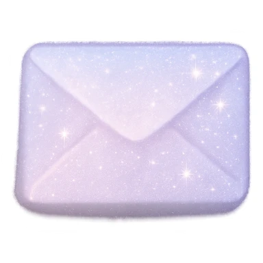 sparkling envelope, soft and dreamy sticker