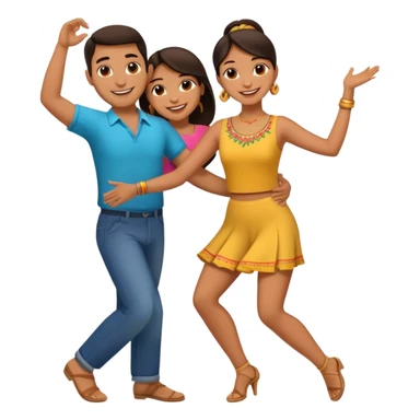 Hispanic couple dancing  sticker