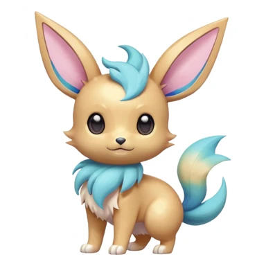 Shiny Colorful Pastel Kawaii Eeveelution-Cute-Pokémon-fusion full body sticker