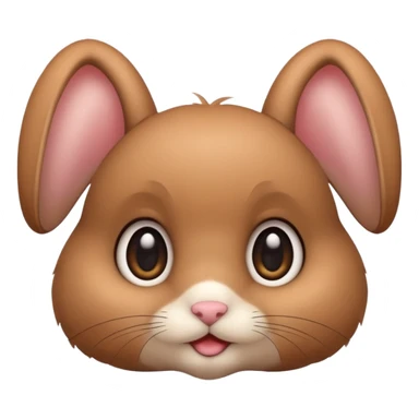 a cute light brown bunny with big cute eyes  sticker