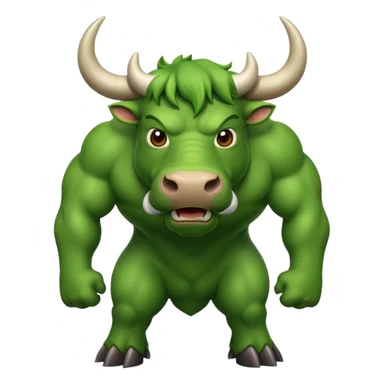 Green bull sticker