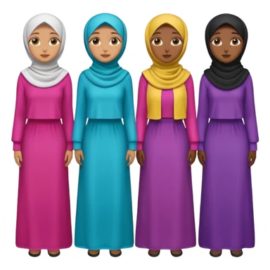 Hijabi girls with no face sticker