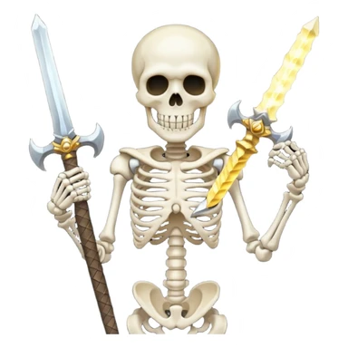 Skeleton with gsword  sticker