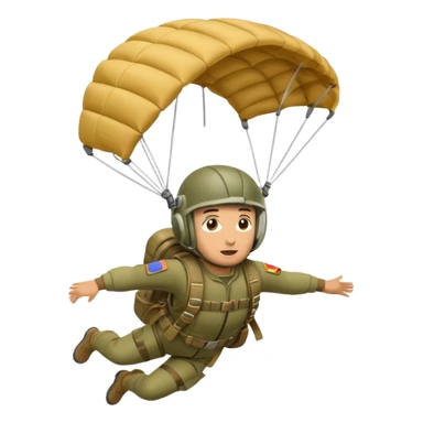  parachutiste militaire avec parachute sticker