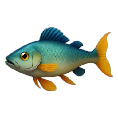 A fish with feet sticker