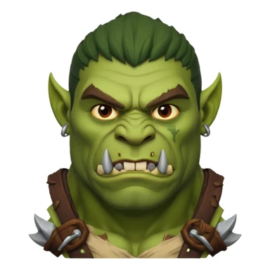 create a dnd style orc.png using 48x48 pixels size sticker