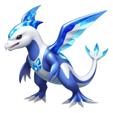 Shiny Kyurem-Kyogre-Latios-Lugia-Fakémon-hybrid-creature (full body)  sticker